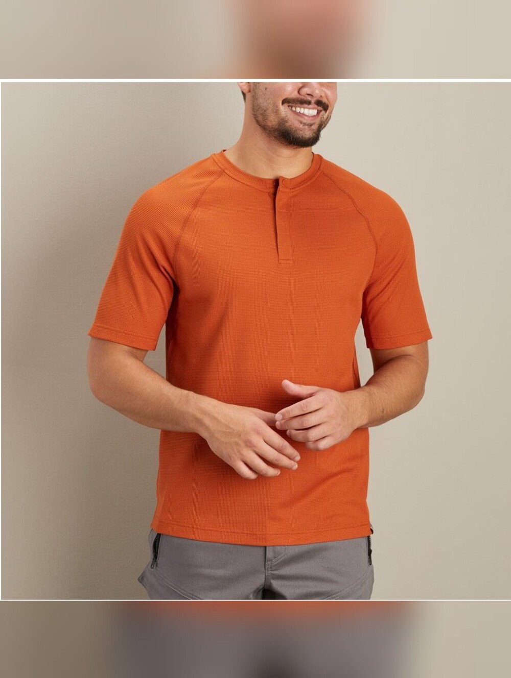 AKHG Duluth Trading Co Wildwick Waffle Henley Shirt
